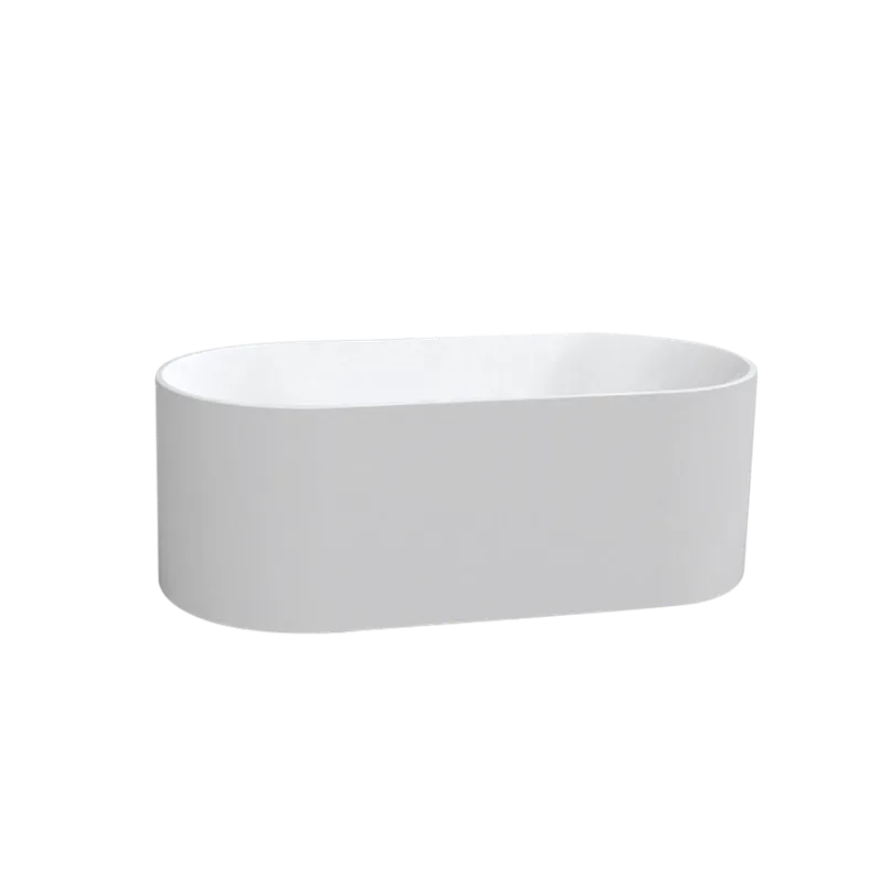 Simple Glossy Freestanding Acrylic Bathtub