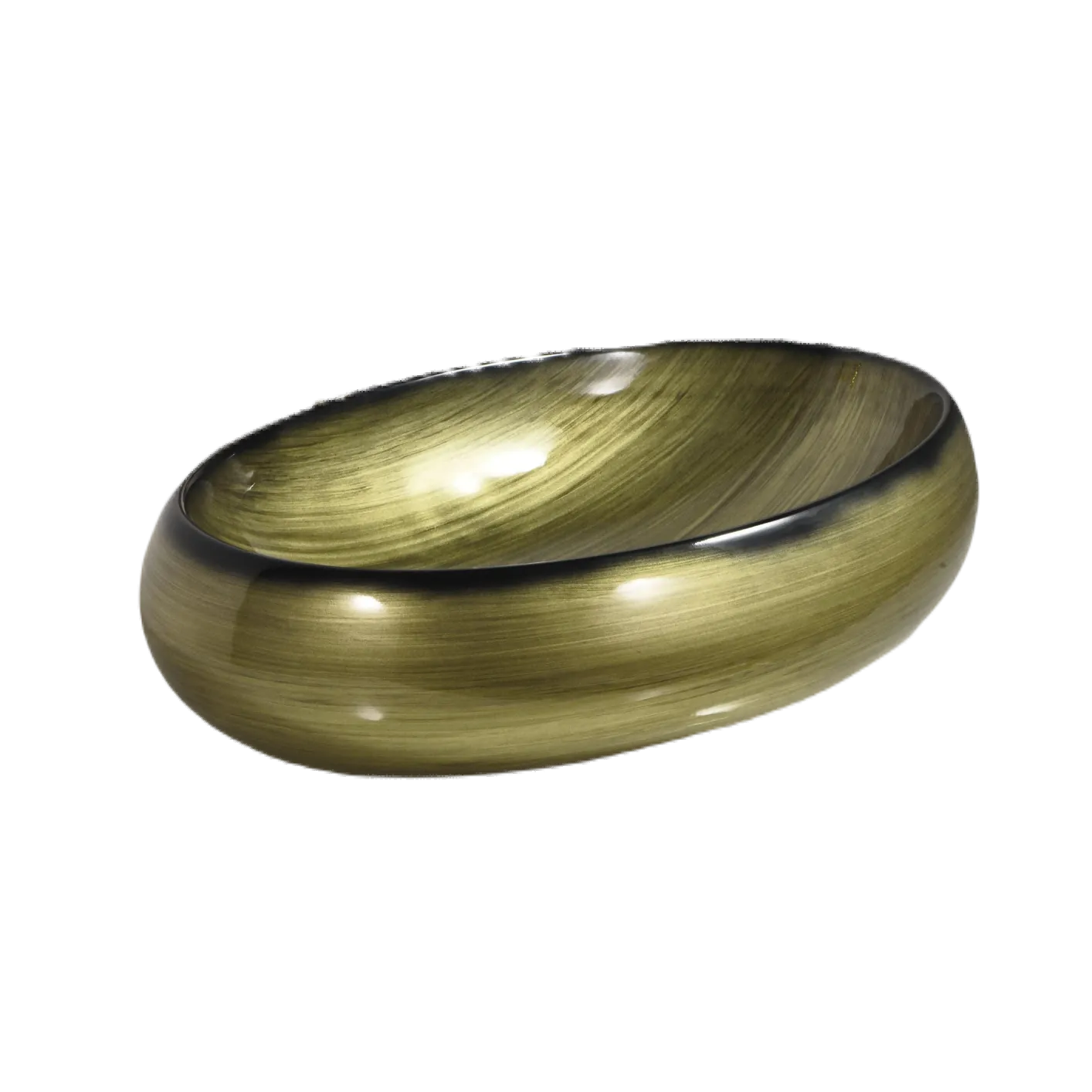 Oval Porcelain Basin Bowl