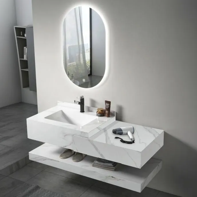 Bathroom Wall Mounted Rock Slate Vanity