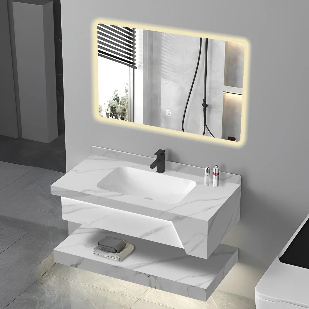 Rock Slate Bathroom Cabinet (Model T571004) — OTOL Sanitary Ware