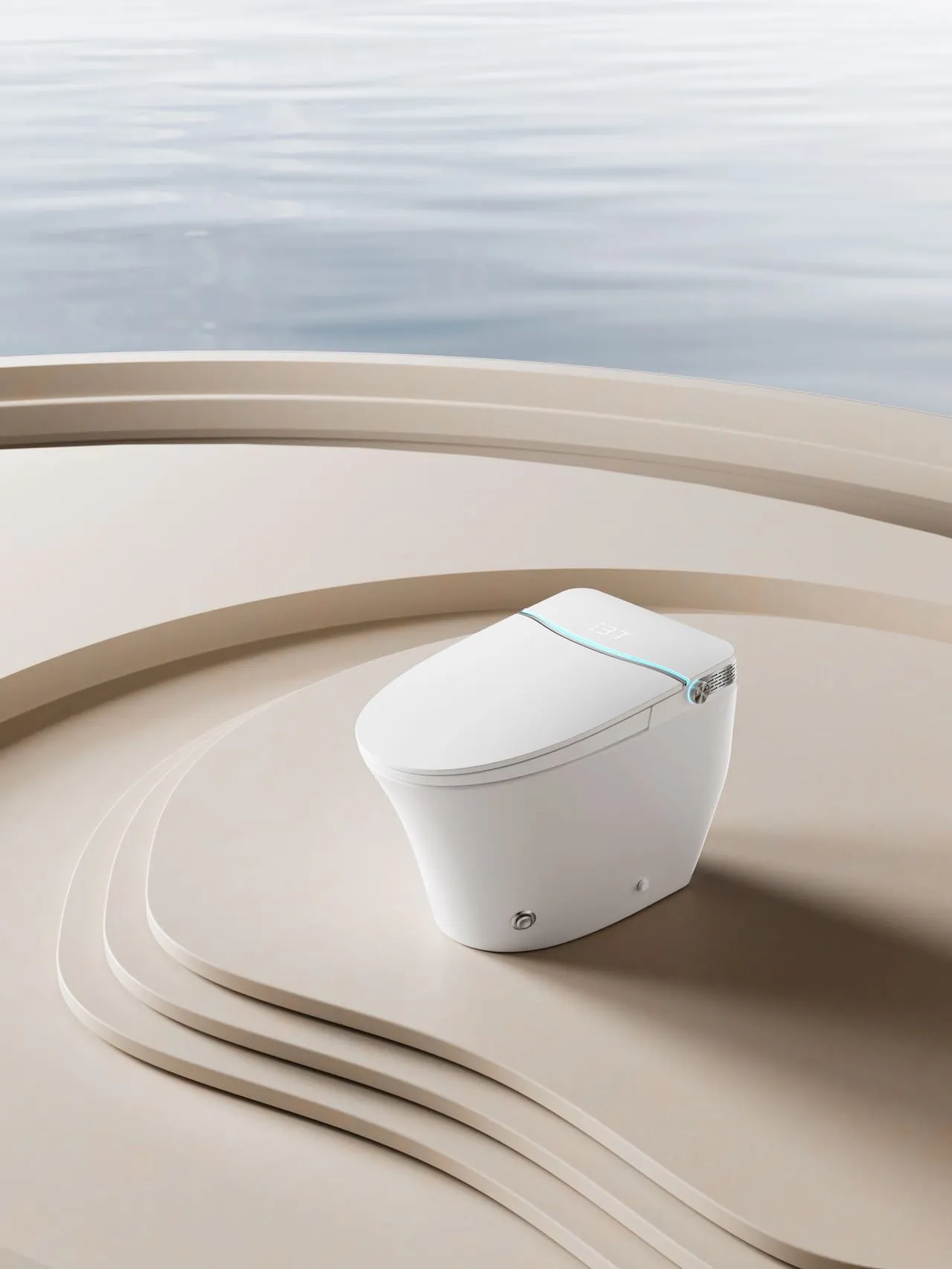 CUPC Certified Smart Toilet with LED Nightlight & Auto Bidet (Model V6) — OTOL Sanitary Ware — view 4