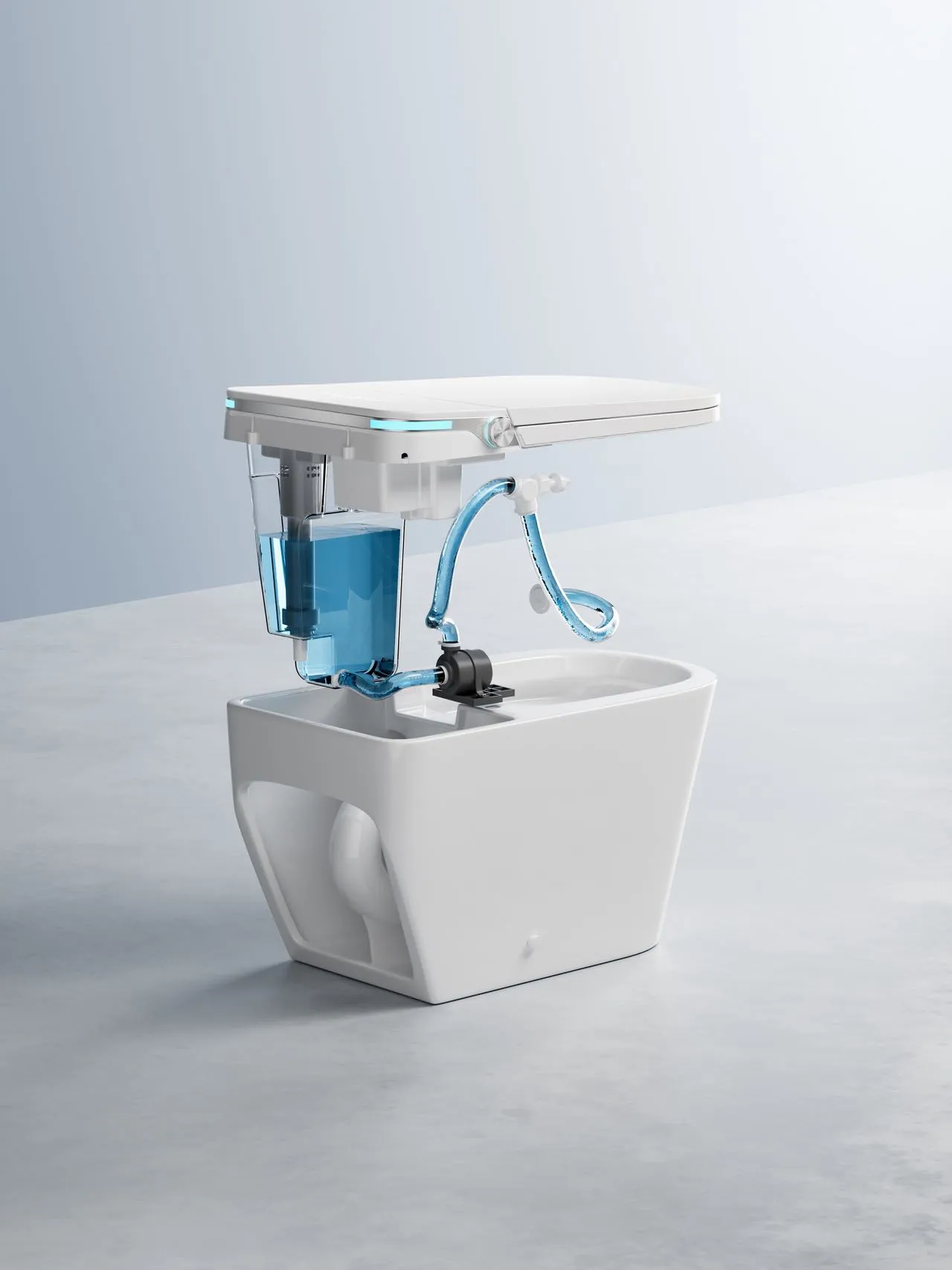 Luxury Smart Toilet with Adjustable Nightlight & Heated Air Dryer (Model M6) — OTOL Sanitary Ware — view 6