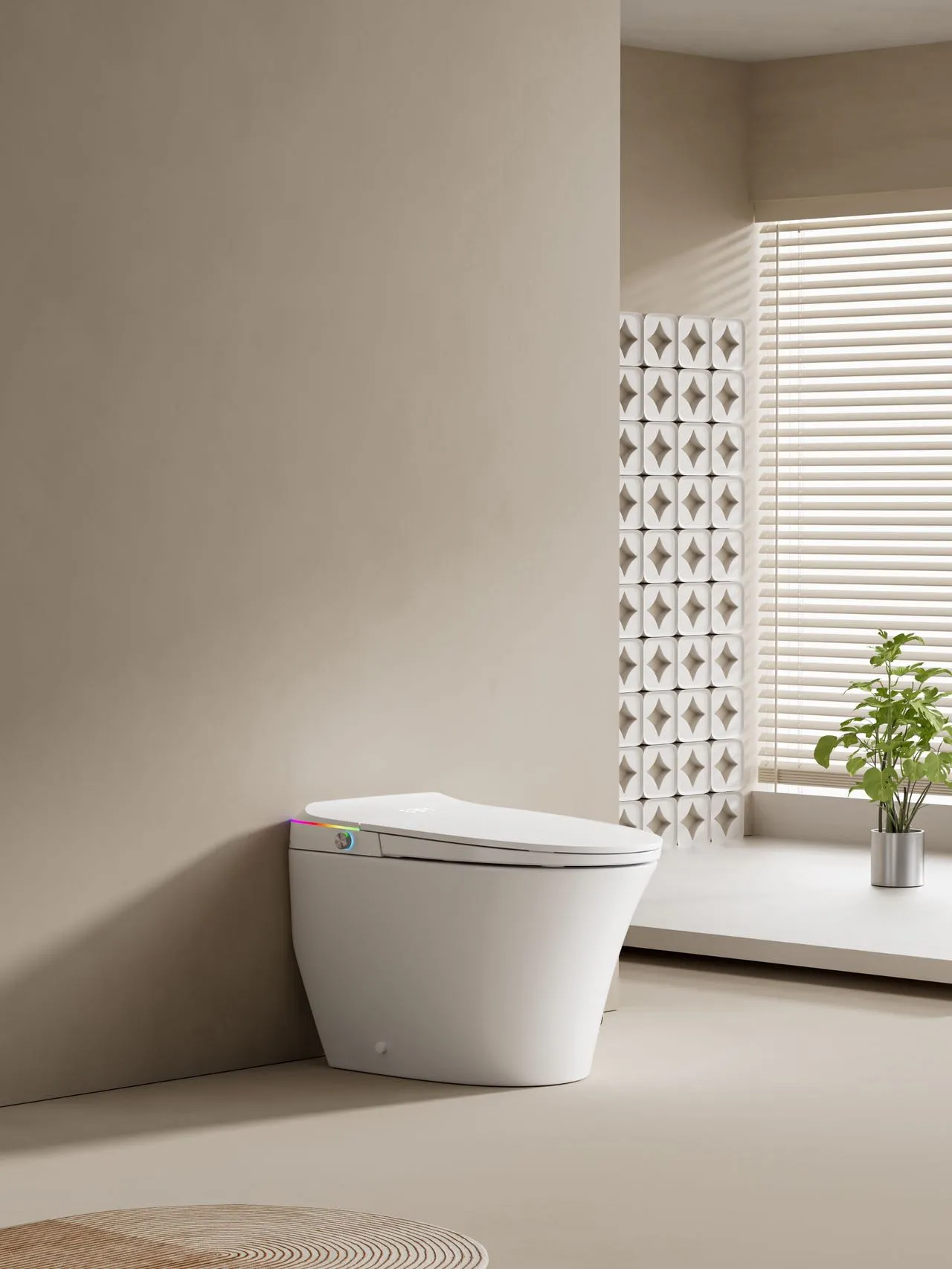 Smart Toilet with Color-Changing LED Nightlight & Instant Heating (Model V9) — OTOL Sanitary Ware — view 5
