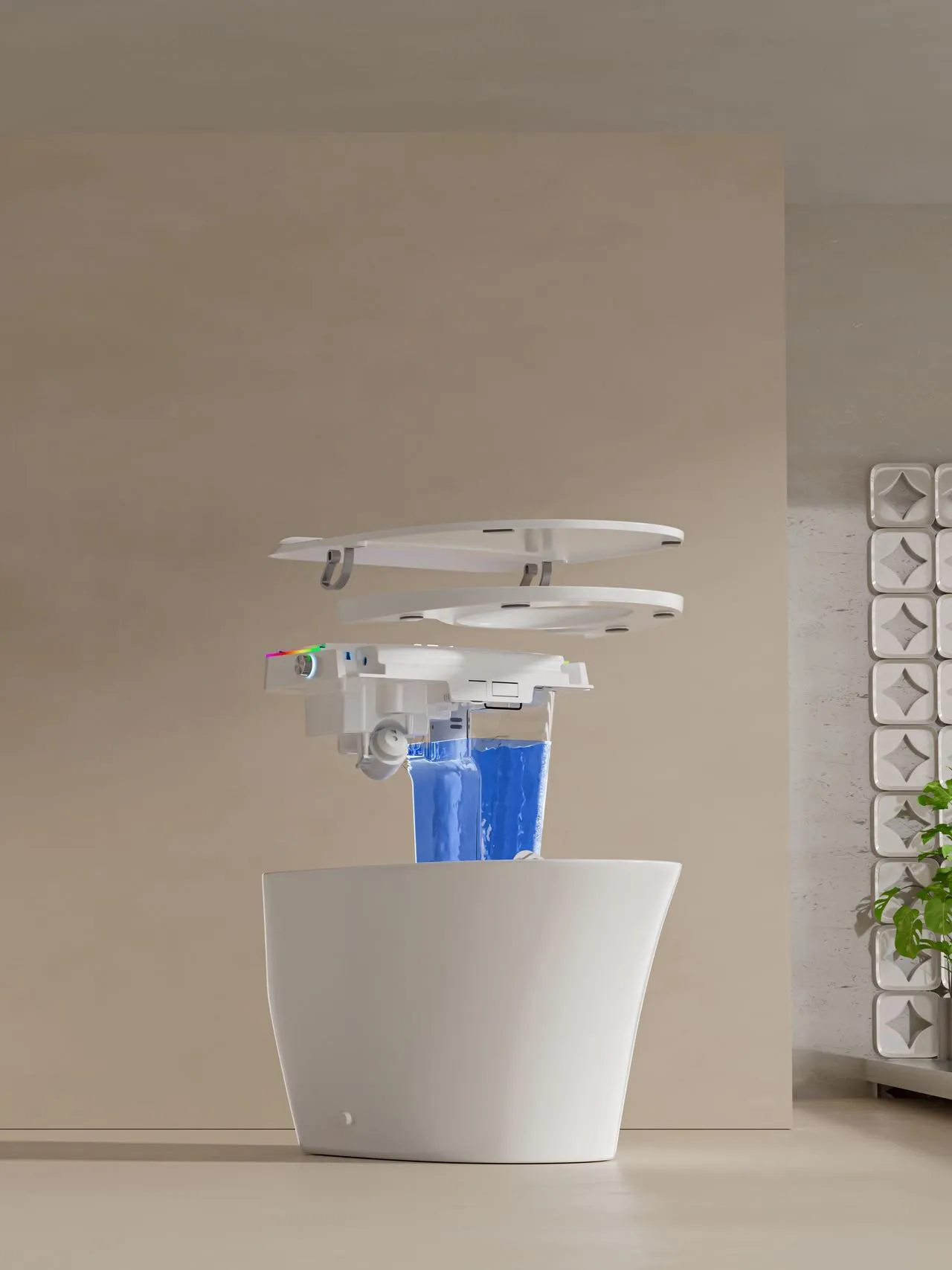 Smart Toilet with Color-Changing LED Nightlight & Instant Heating (Model V9) — OTOL Sanitary Ware — view 9