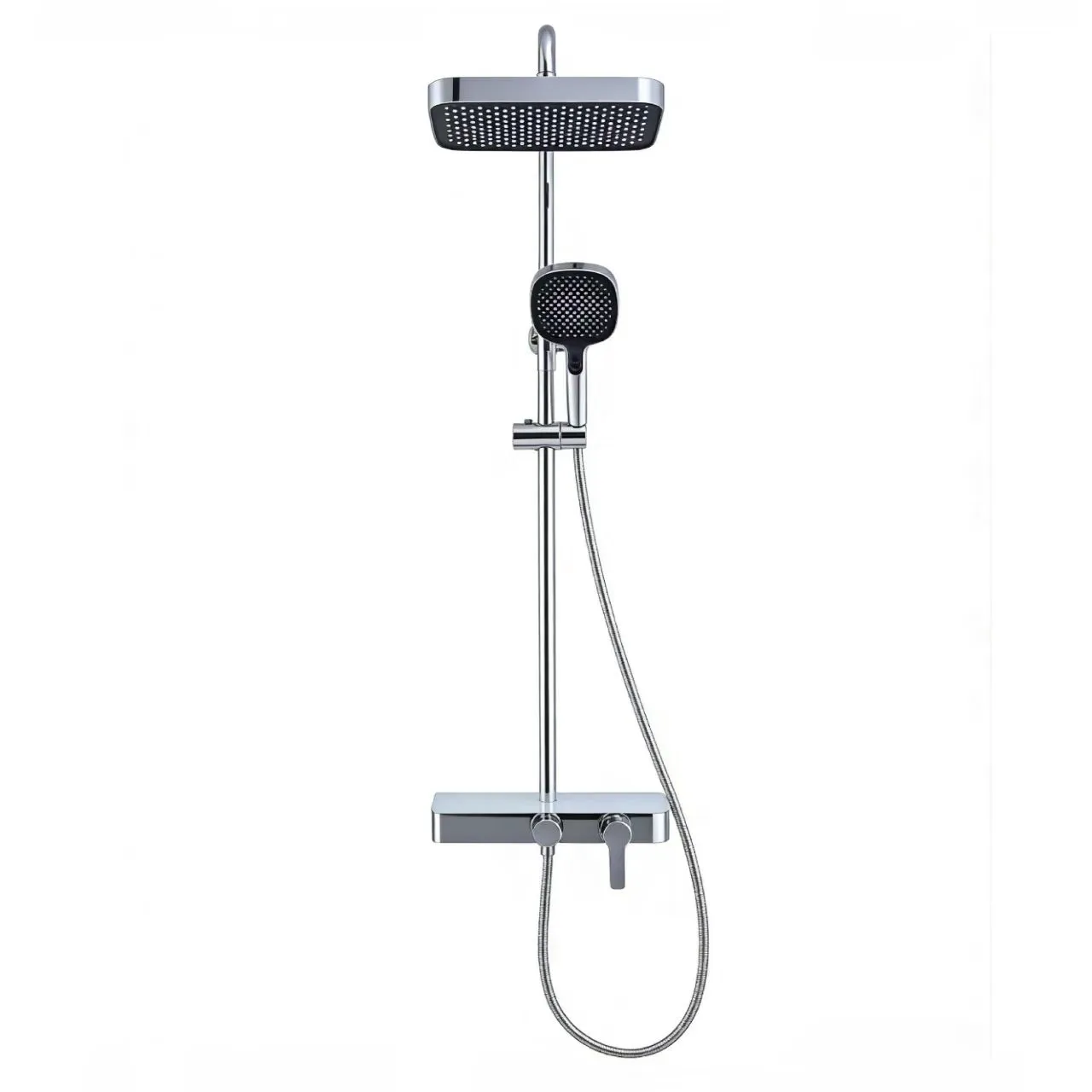 Bathroom Rainfall Shower Units with Glass Panel
