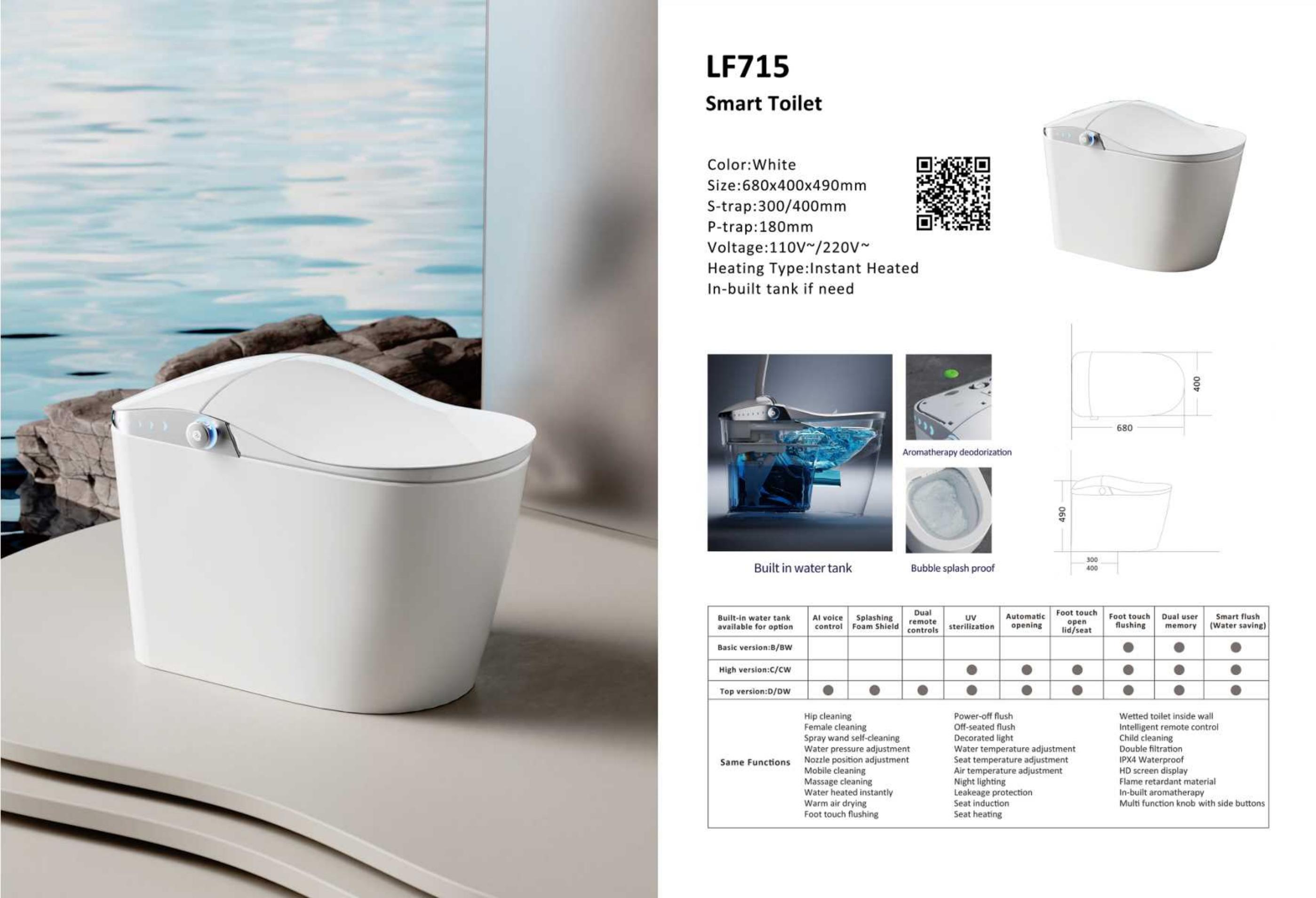 OTOL 715 Smart Toilet (WaterMark) (Model 715) — Intelligent Toilet — OTOL Sanitary Ware