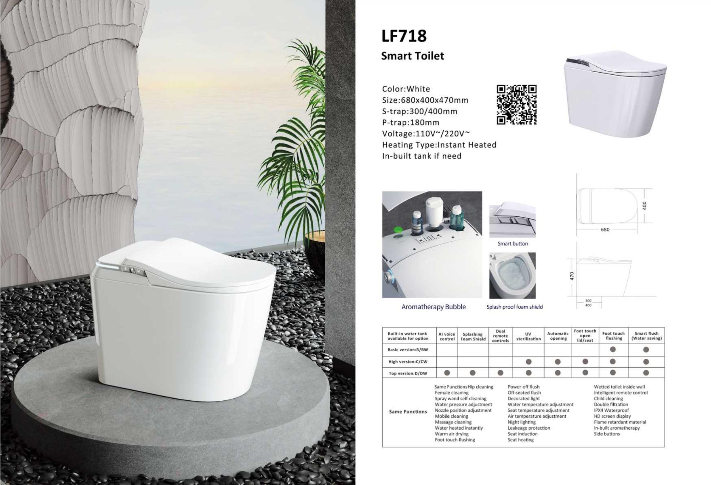 OTOL 718 Smart Toilet (WaterMark) (Model 718) — Intelligent Toilet — OTOL Sanitary Ware