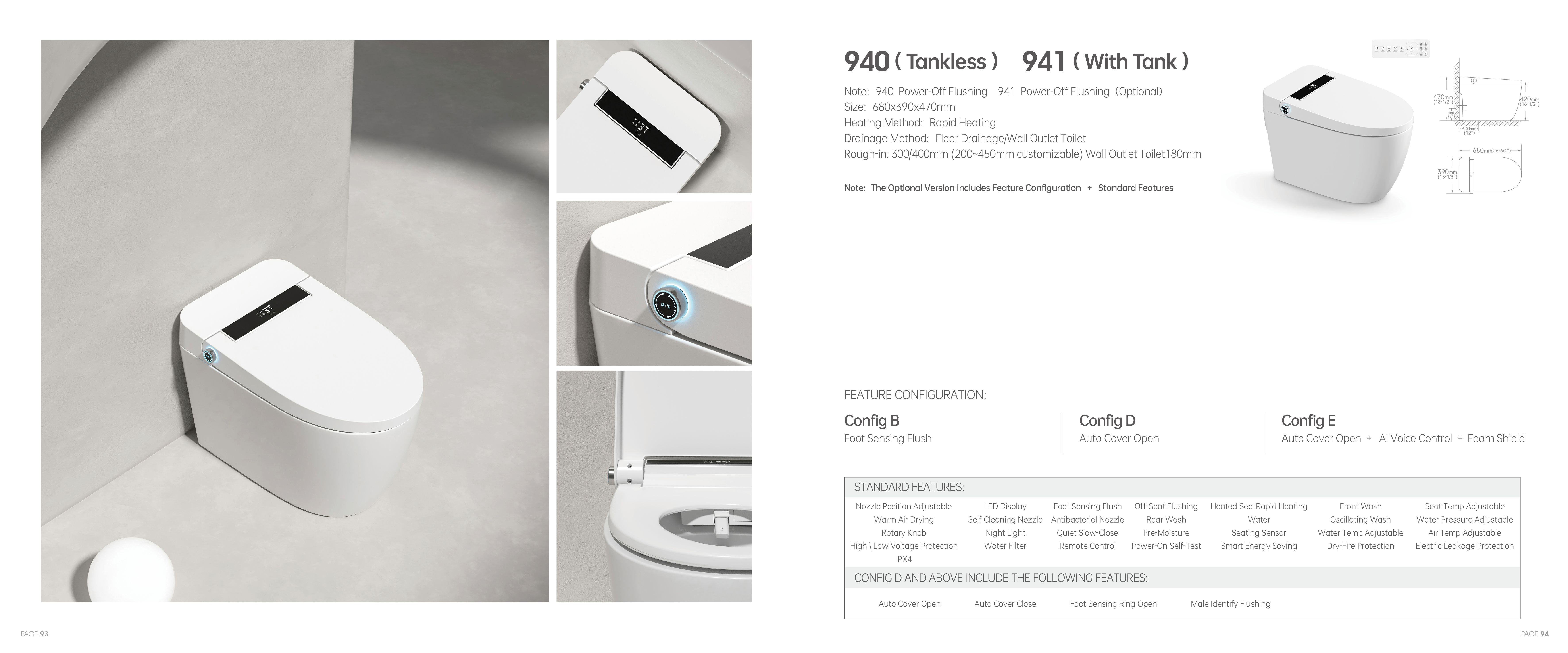 OTOL 940 Smart Toilet (Model 940) — Intelligent Toilet — OTOL Sanitary Ware