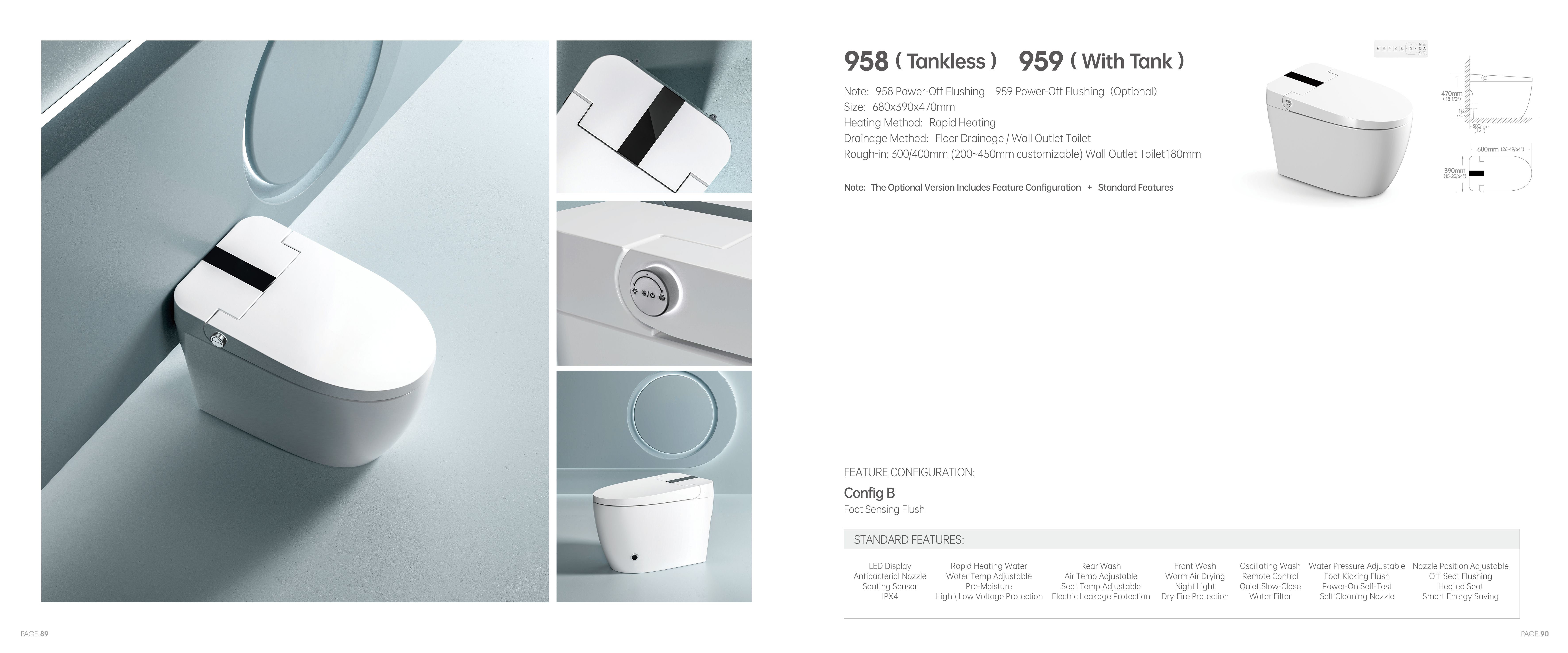 OTOL 959 Smart Toilet (Model 959) — Intelligent Toilet — OTOL Sanitary Ware