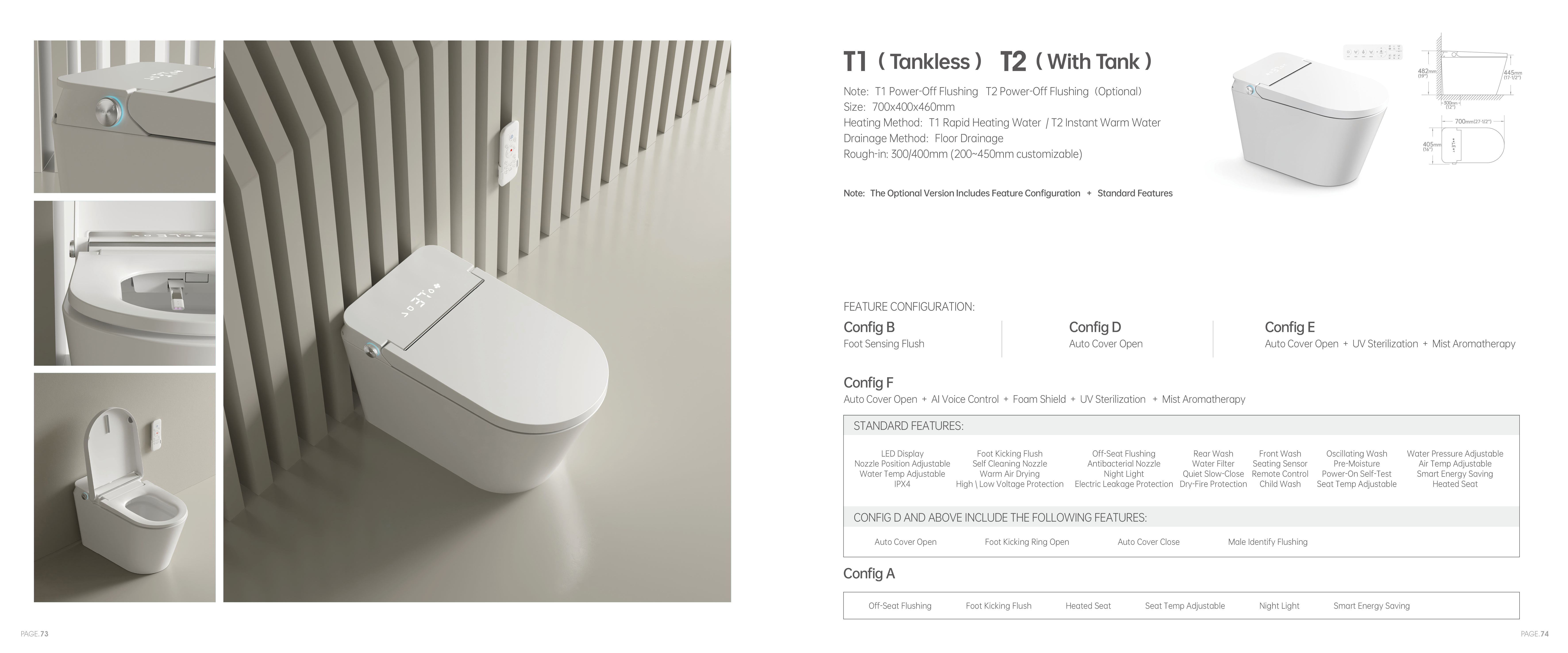 OTOL T1 Smart Toilet (Model T1) — Intelligent Toilet — OTOL Sanitary Ware