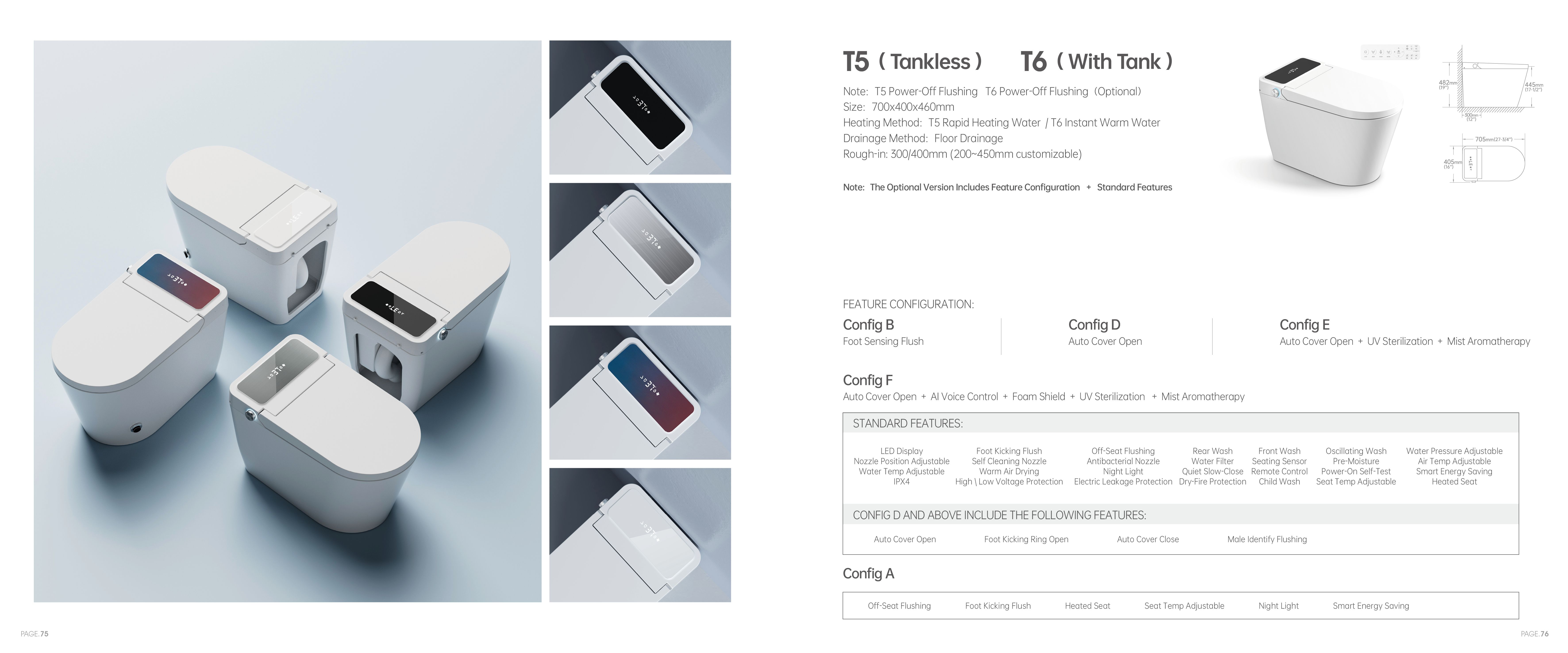 OTOL T5 Smart Toilet (Model T5) — Intelligent Toilet — OTOL Sanitary Ware
