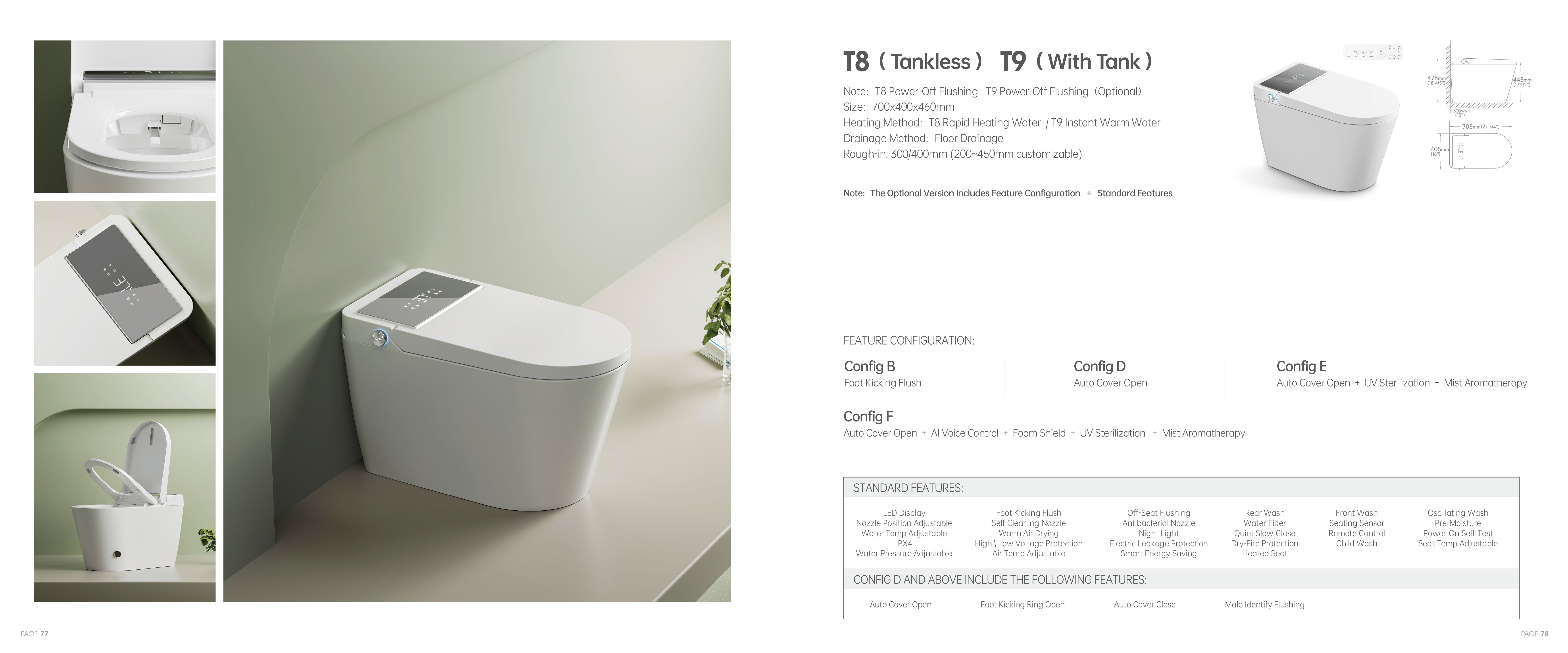 OTOL T9 Smart Toilet (Model T9) — Intelligent Toilet — OTOL Sanitary Ware