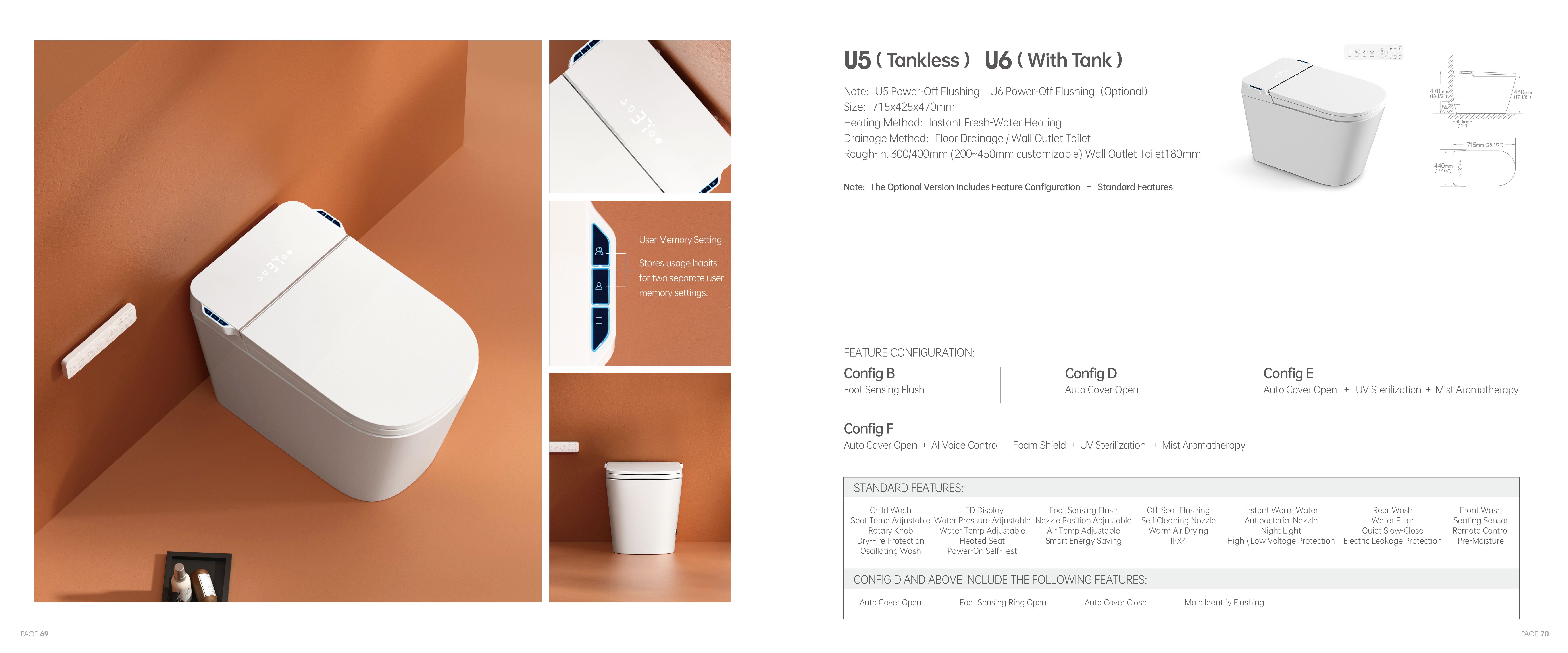 OTOL U5 Smart Toilet (Model U5) — Intelligent Toilet — OTOL Sanitary Ware