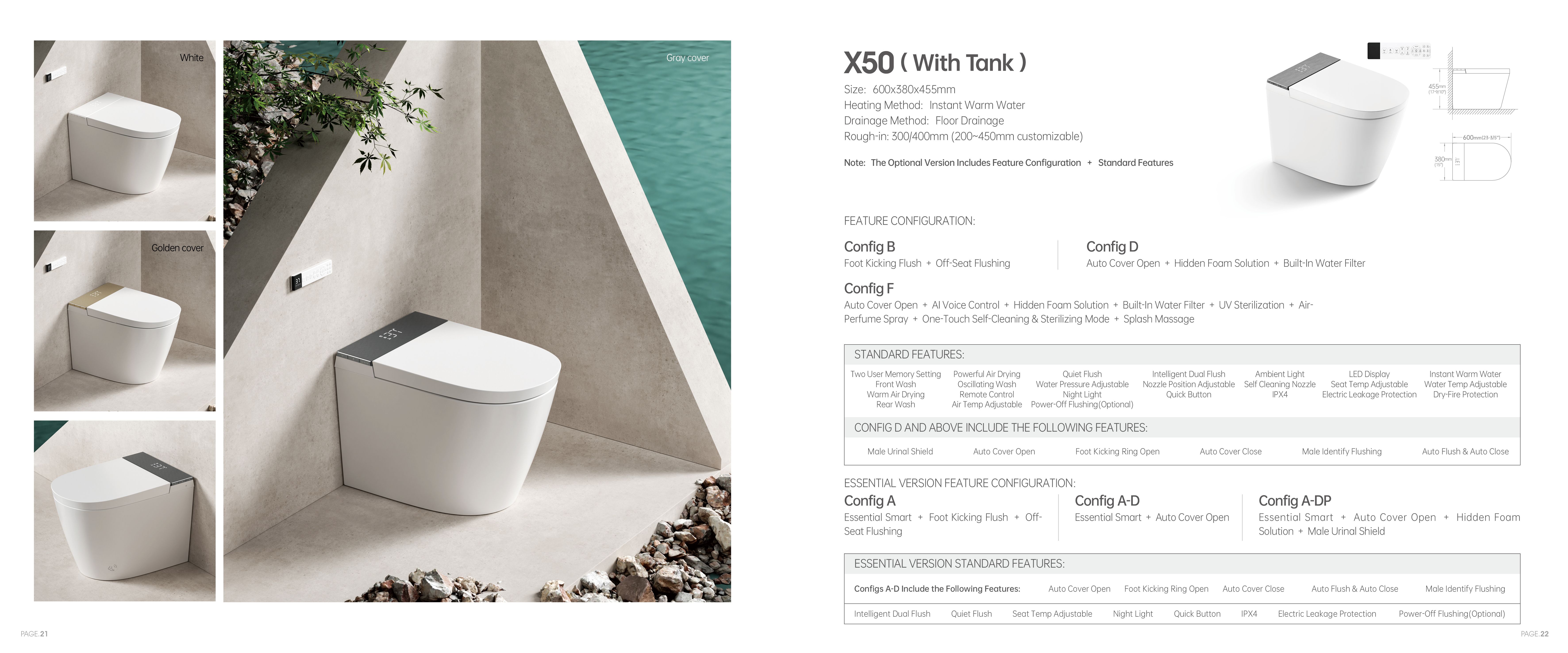 OTOL X50 Smart Toilet (Model X50) — Intelligent Toilet — OTOL Sanitary Ware